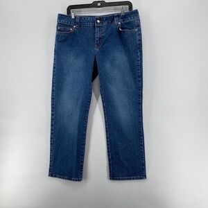 Manager Jeans Women's 34 Vintage Straight Leg Washed Blue denim 5 Pocket